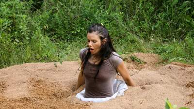girl stuck in quicksand